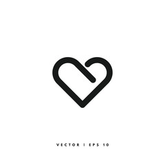 Heart Love Icon. Editable Stroke