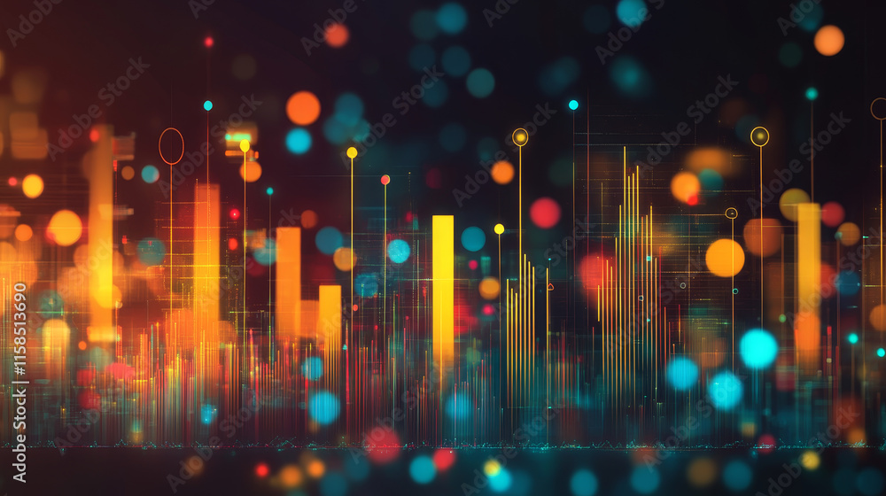 Poster abstract technology ui futuristic concept hud interface hologram elements of digital data chart, com