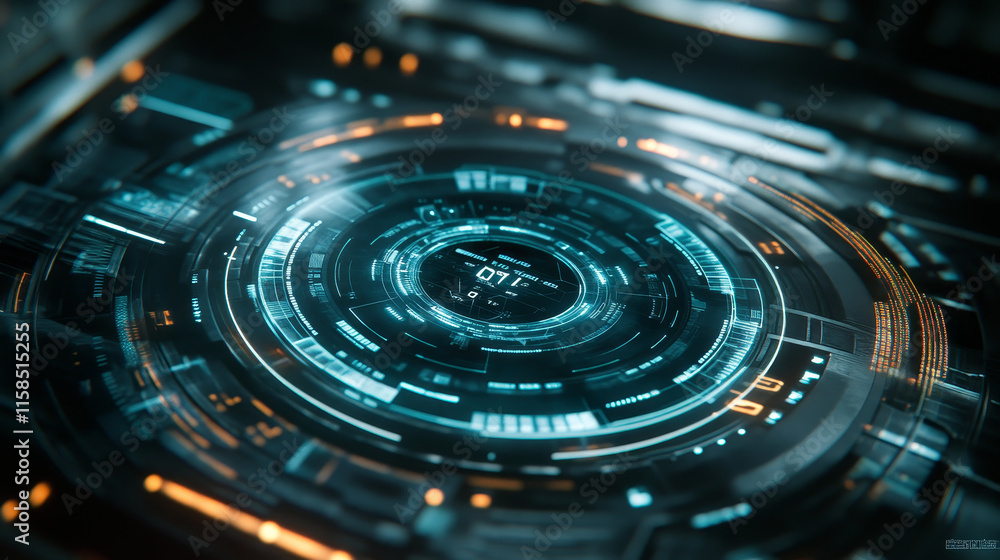 Aufkleber abstract technology ui futuristic concept hud interface hologram elements of digital data chart, com