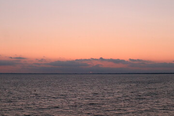 sunset over the river