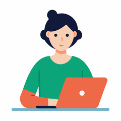 person working on laptop