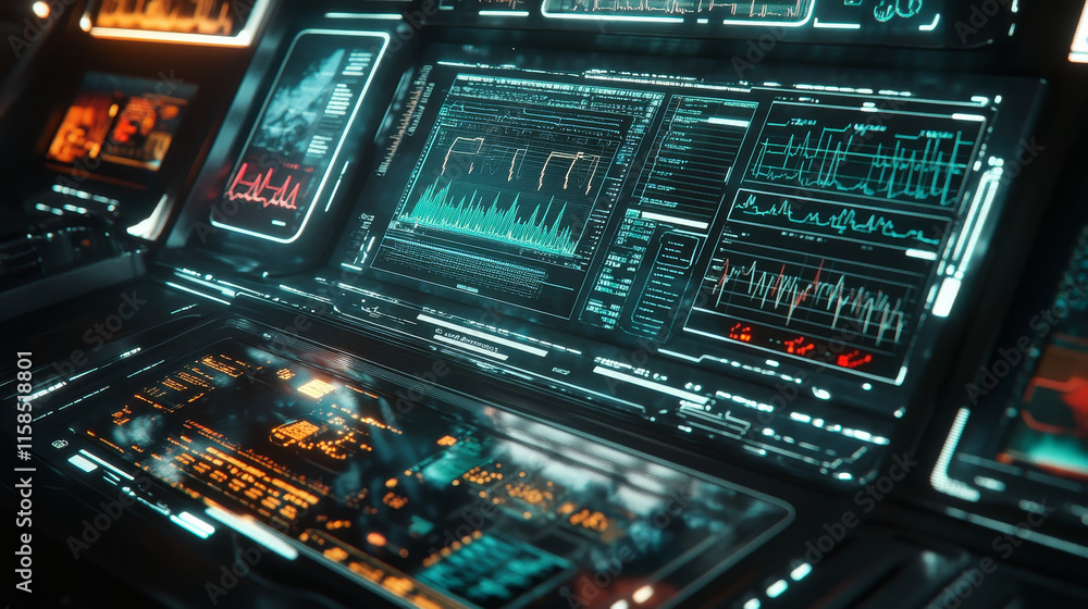 Aufkleber abstract technology ui futuristic concept hud interface hologram elements of digital data chart, com
