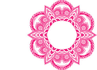 Beautiful flower art and mandala vector design