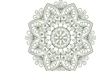 Beautiful flower art and mandala vector design