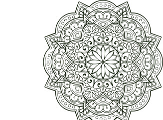 Beautiful flower art and mandala vector design