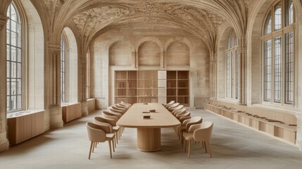 Modern Meeting Room in Historic Building