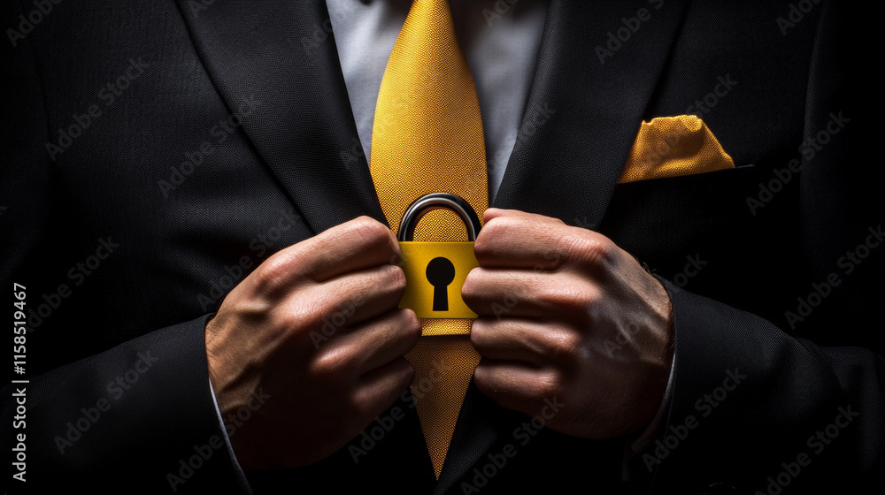 Poster abstract technology cyber security privacy information network concept padlock protection digital ne