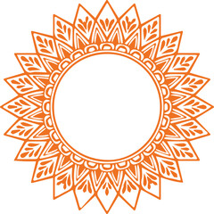 Beautiful flower art and mandala vector design