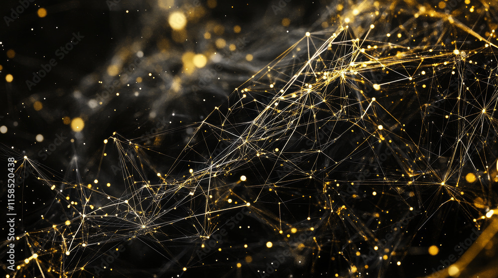 Poster modern abstract network science connection technology internet and graphic design. on hi tech future