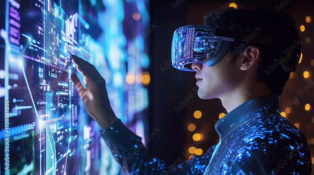 Poster abstract technology ui futuristic world hud interface hologram elements of digital data chart, commu