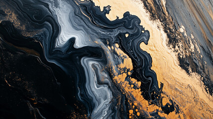 Obraz premium Acrylic Pouring Art,Swirls of marble or the ripples of agate. Liquid marble texture. Fluid art. abstract waves skin wall luxurious art ideas.