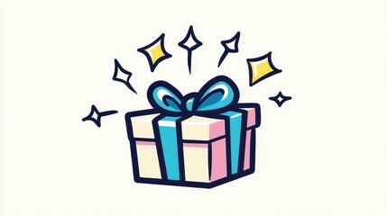 Sparkling Gift Box Present Surprise Celebration Holiday Birthday Party Festive Joy Happiness Reward