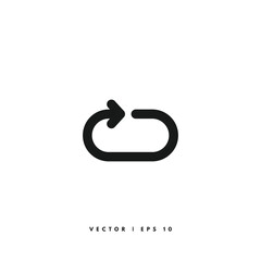 Repeat Icon. Editable Stroke