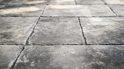 Obraz premium Grey stone pavement creates a rustic outdoor atmosphere in a sunny environment