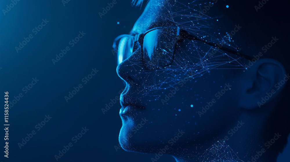 Poster abstract technology wave concept working data of artificial intelligence and futuristic digital for 