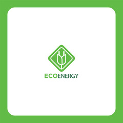 Eco Energy logo symbolizing sustainable, renewable, and clean power solutions. Perfect for green tech, environmental projects, and eco-friendly branding.