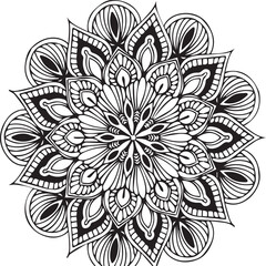 Beautiful flower art and mandala vector design