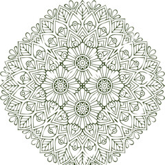Beautiful flower art and mandala vector design