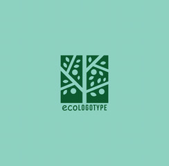 Stylish eco-tree logo with creative typography – ideal for sustainable, organic, or eco-conscious brands.