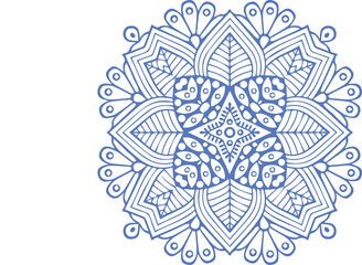 Beautiful flower art and mandala vector design