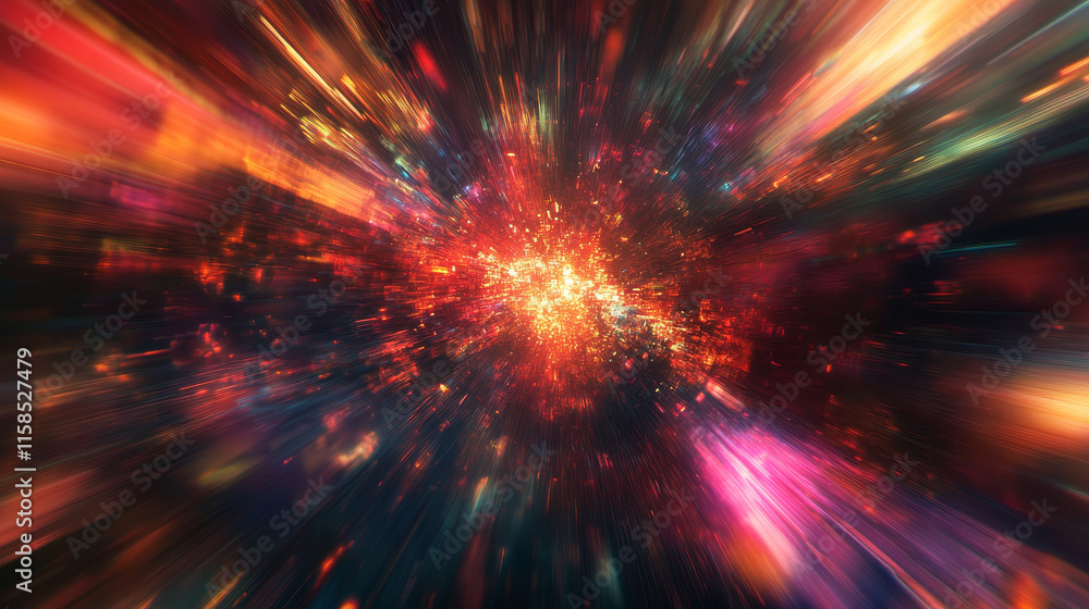 Poster abstract technology hi tech background concept speed movement motion blur moving fast in the light.