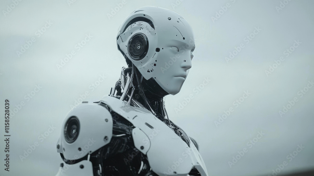 Poster abstract technology ai sci-fi artificial intelligence concept machine deep learning futuristic digit