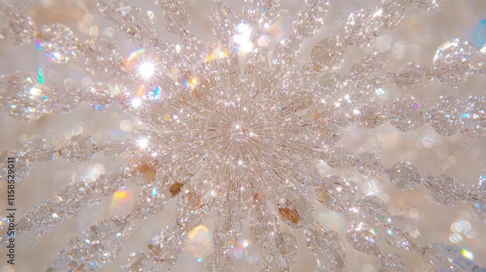 Poster a dazzling display of shimmering crystals radiates light, creating a captivating focal point that sp