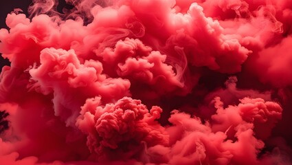  Red, Pink and white clouds smoke background dark with beautiful texture dynamic isolated design creating.Smoke striking swirl , with solid red colorful vapour mist abstract background.
