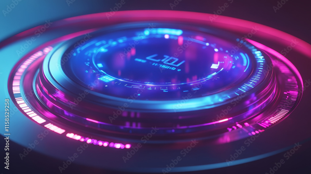 Poster abstract technology ui futuristic concept hud interface hologram elements of digital data chart, com