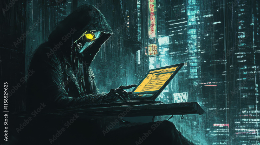 Poster abstract padlock cyber security and cloud binary digital concept protection of information in the on