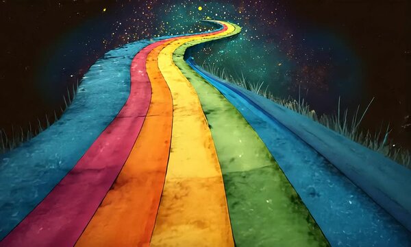 background with rainbow