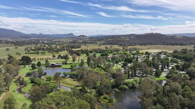 Aerial footage of Thornton Victoria Australia