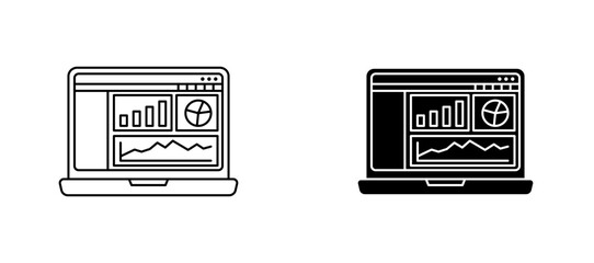 Admin panel icons in outline and fill. vector illustration for ui.