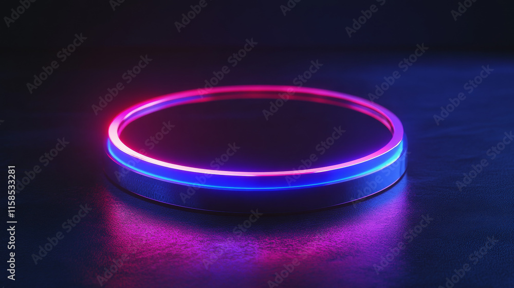 Poster abstract technology ui futuristic concept circle hologram innovation on hi tech future design backgr