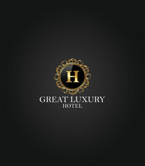Luxurious gold logo. Ideal for awards, recognition, premium branding, and high-end achievements.