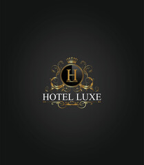 Luxurious gold logo. Ideal for awards, recognition, premium branding, and high-end achievements.