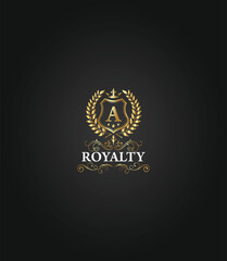 Luxurious gold logo. Ideal for awards, recognition, premium branding, and high-end achievements.