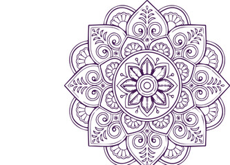 Beautiful flower art and mandala vector design