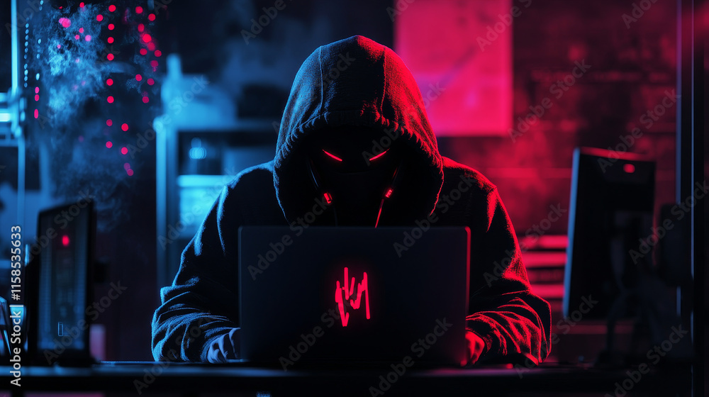 Poster abstract technology cyber security privacy information network concept shield protection digital net