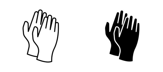 Gloves icons in outline and fill. vector illustration for ui.