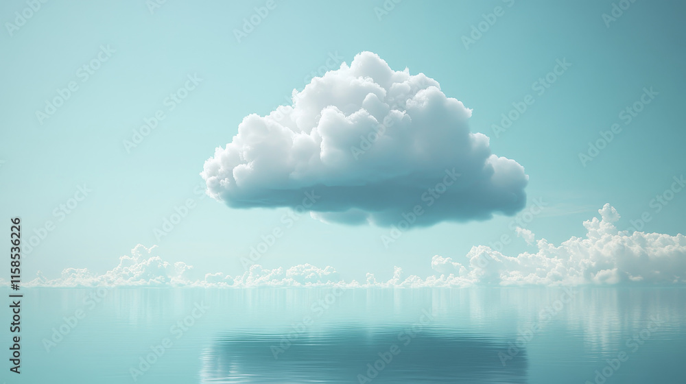 Poster abstract cloud technology with big data and interface concept connection by collecting data in the c