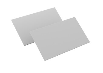 Two Business Card Mockups Rests On A Concrete Podium Branding Card Template 3D Illustration