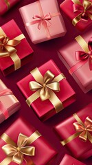 Romantic Gift Box Vector Illustration for Valentine’s Day, Romantic Gift Wrapping and Boxes,Valentine’s Day, Day of Love 