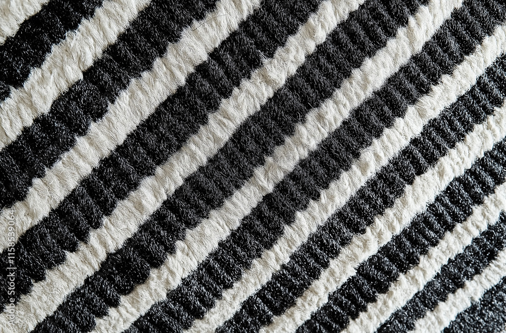 Aufkleber black and white optical illusion pattern with diagonal lines, creating a sense of depth and symmetry
