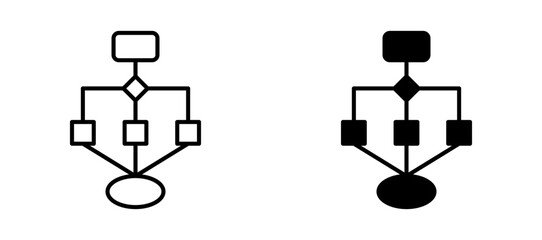 BPM icons in outline and fill. vector illustration for ui.