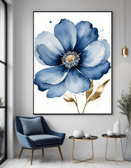 design of room with flowers