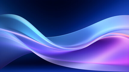 Fototapeta premium Digital purple blue wavy gradient curve abstract graphic poster background