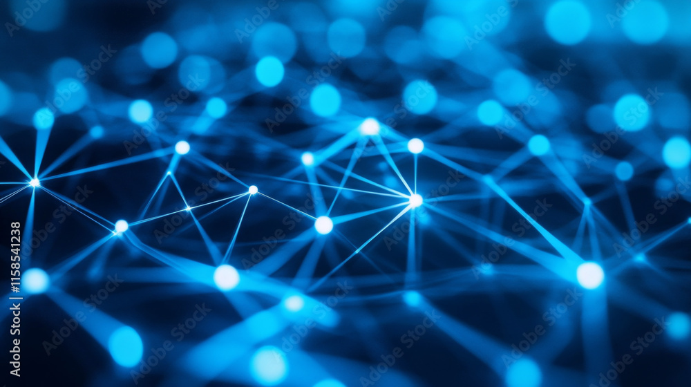 Poster abstract circle digital circuit concept light circle network blue digital copy space for text wallpa