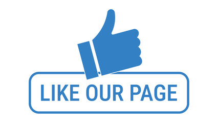 Thumb Up Like Follow Us Our Page Vector Illustration