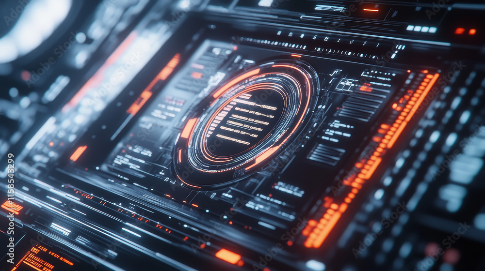 Poster abstract technology ui futuristic concept hud interface hologram elements of digital data chart, com